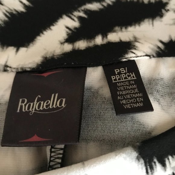 Rafaella Black and White Diamond Mid-Length Tank Dress Petite Small - Picture 12 of 12